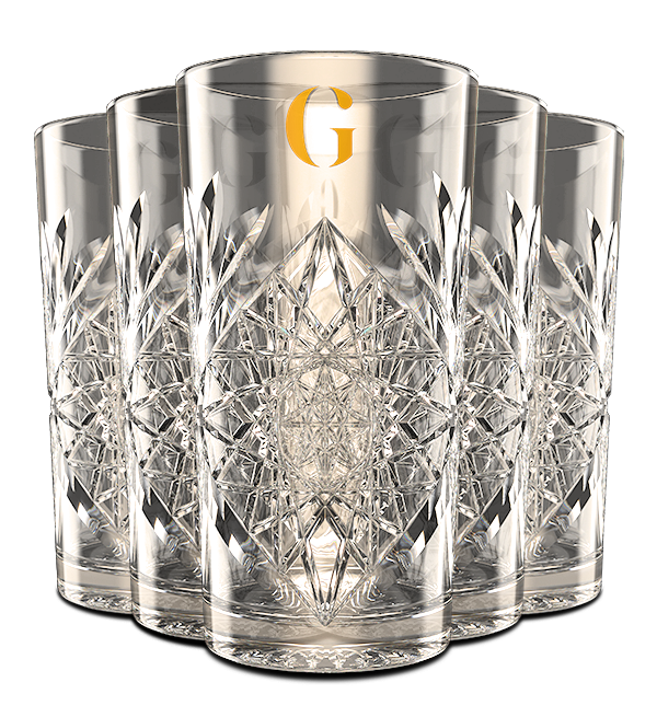 Gold Dry Glasses (6x 33,5cl)